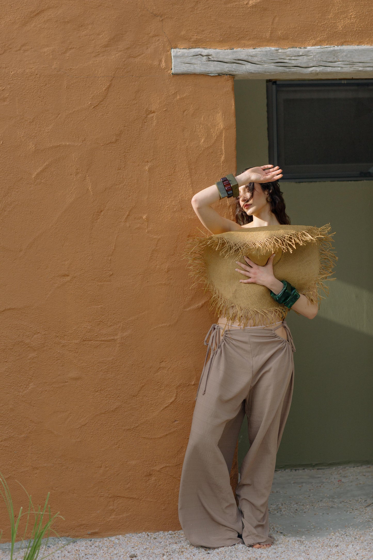 Gussy Caramel Linen Trousers