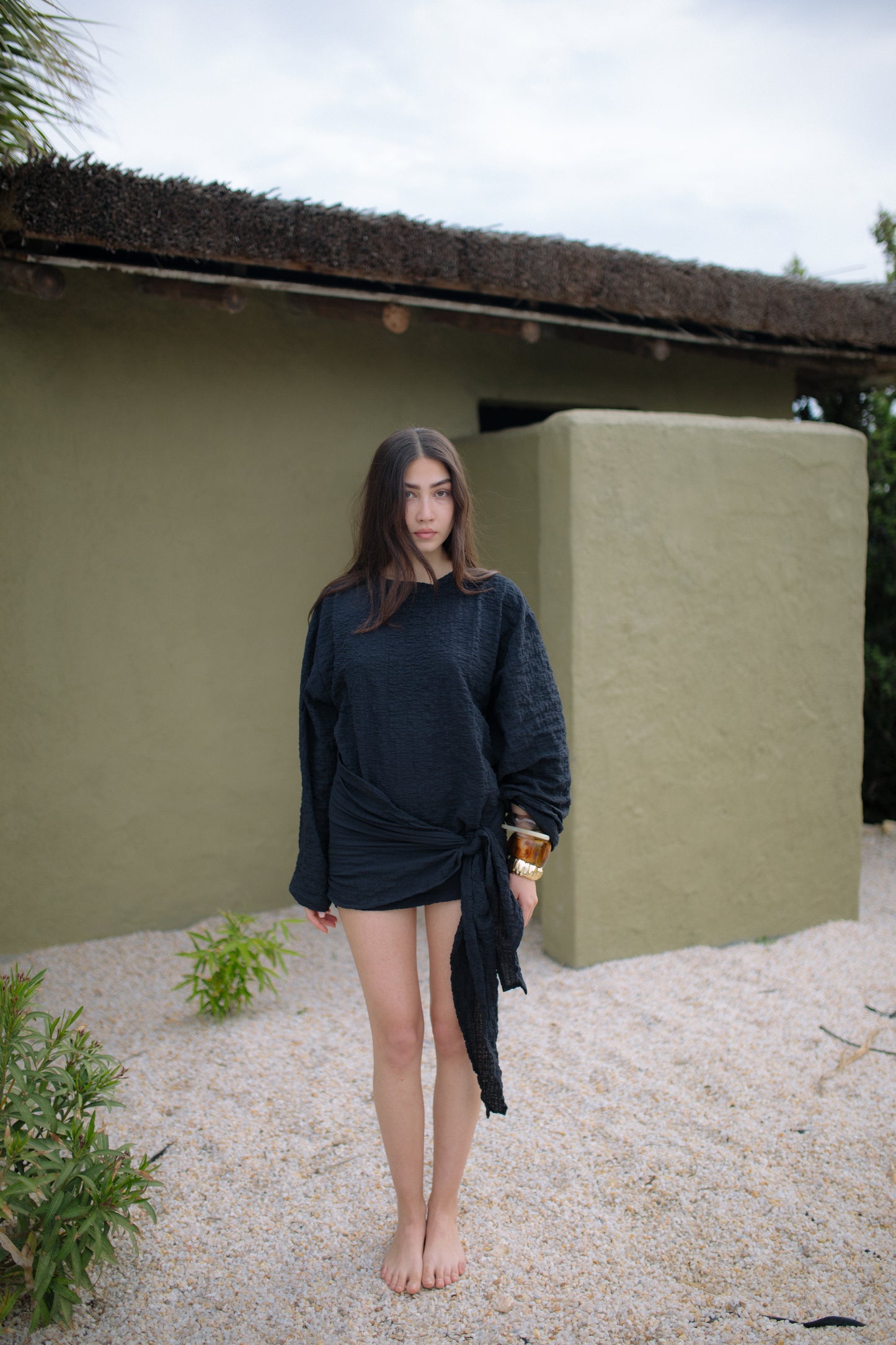 Corlh Black Linen Dress