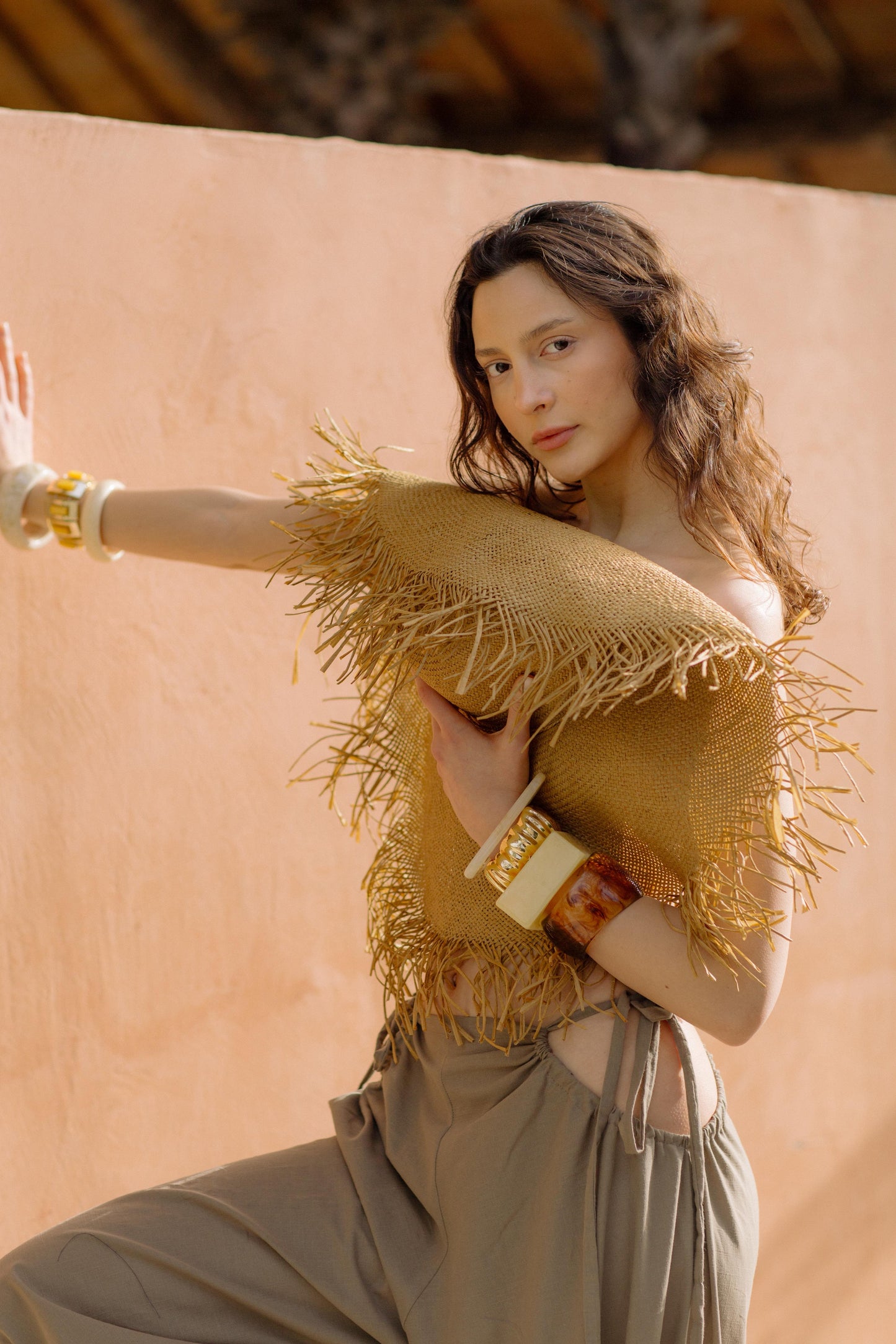 Gussy Khaki Linen Trousers